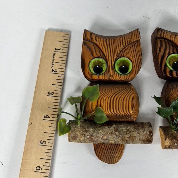 Set of 2‎ MCM Wooden Owls - Picture 5 of 5